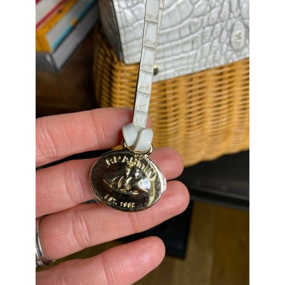 (Sold) BRAHMIN Tracy Satchel Pearl Herring Wicker - Picture 10 of 12